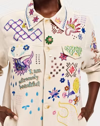 Me369 " Briann Embroidered Denim " , Markers