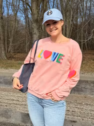 Rosas Sweater " LOVE " , Pink