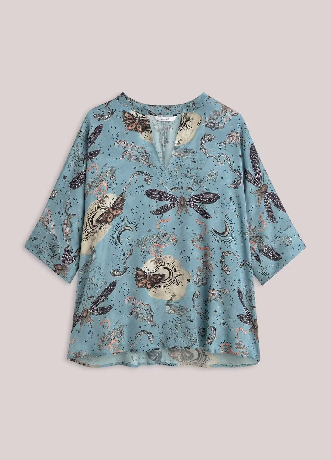 Summum " Top Fantasy Print " , Glacier blue