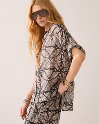 Summum " Blouse Ethnic Print " black