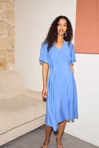 ICHI " Ihaniva dr " klänning , himmelsblå