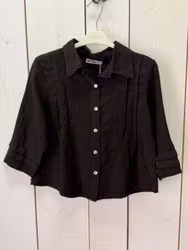 Blueberry figursydd blus, svart