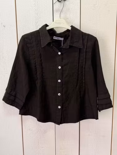 Blueberry figursydd blus, svart