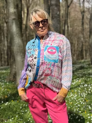 Me369 " Isabel printed Shirt " , Runic Whisper