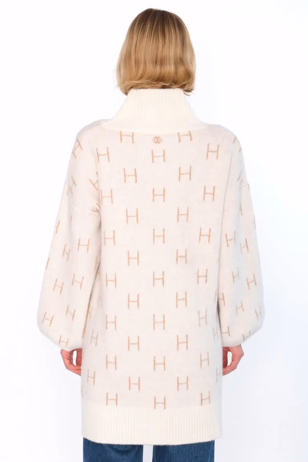 HÉST " Fam knit sweater " Long  , Creme White