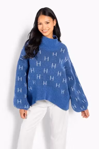 HÉST " Fam sweater" short, Blue Yonder