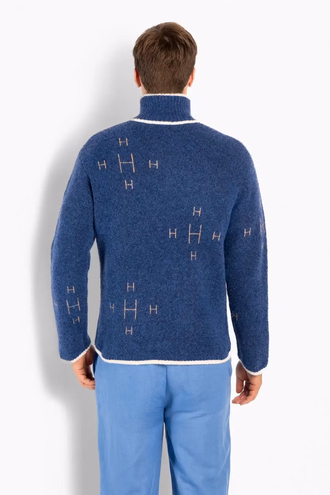HÉST Herr " IBEN half Zip "Sweater , Navy