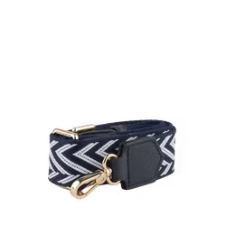 POURCHET " cotton canvas woven strap" , Navy