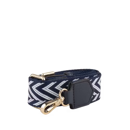 POURCHET " cotton canvas woven strap" , Navy