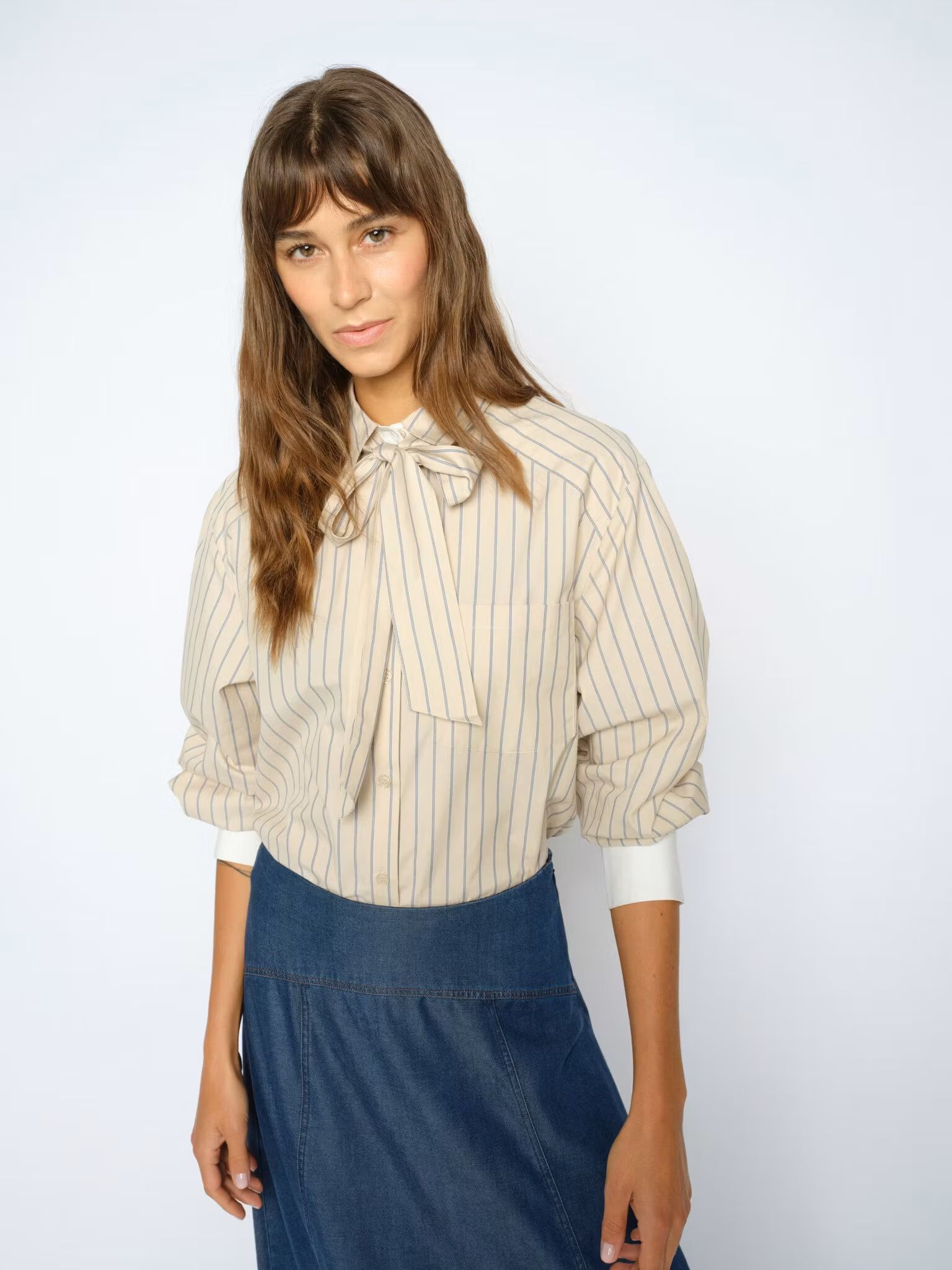Mos Mosh " Keeve Lilou Shirt " , Oxford Tan