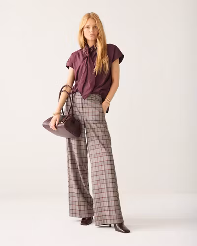 Summum " Trousers Check " , Burgundy