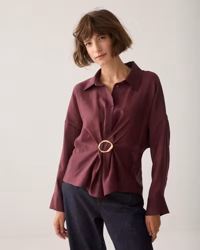 Summum " Blouse Lyocell Blend " , Dark burgundy