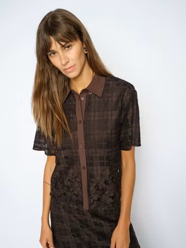 Mos Mosh " Lia checko SS Lace Shirt " , Delicioso