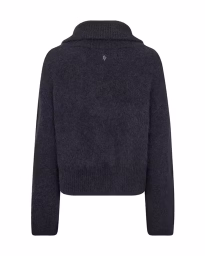 Mos Mosh " Hulda Knit Zip Cardigan " , Salute Navy