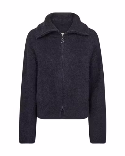 Mos Mosh " Hulda Knit Zip Cardigan " , Salute Navy