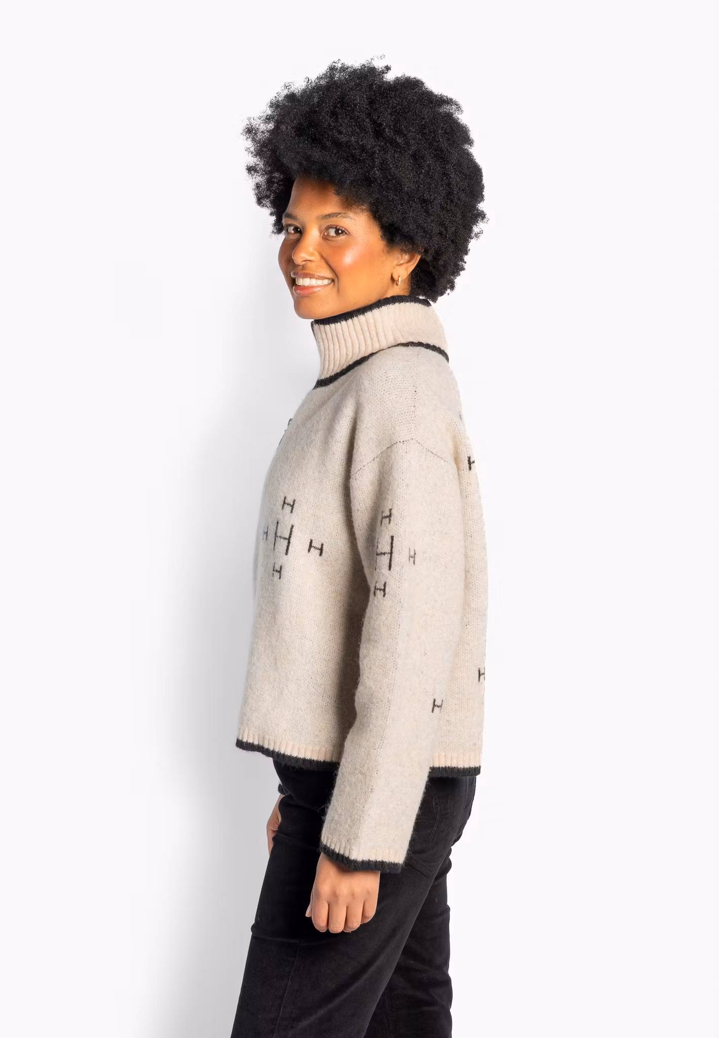 HÉST " IBEN Zip Jacket" , Light Beige Melange