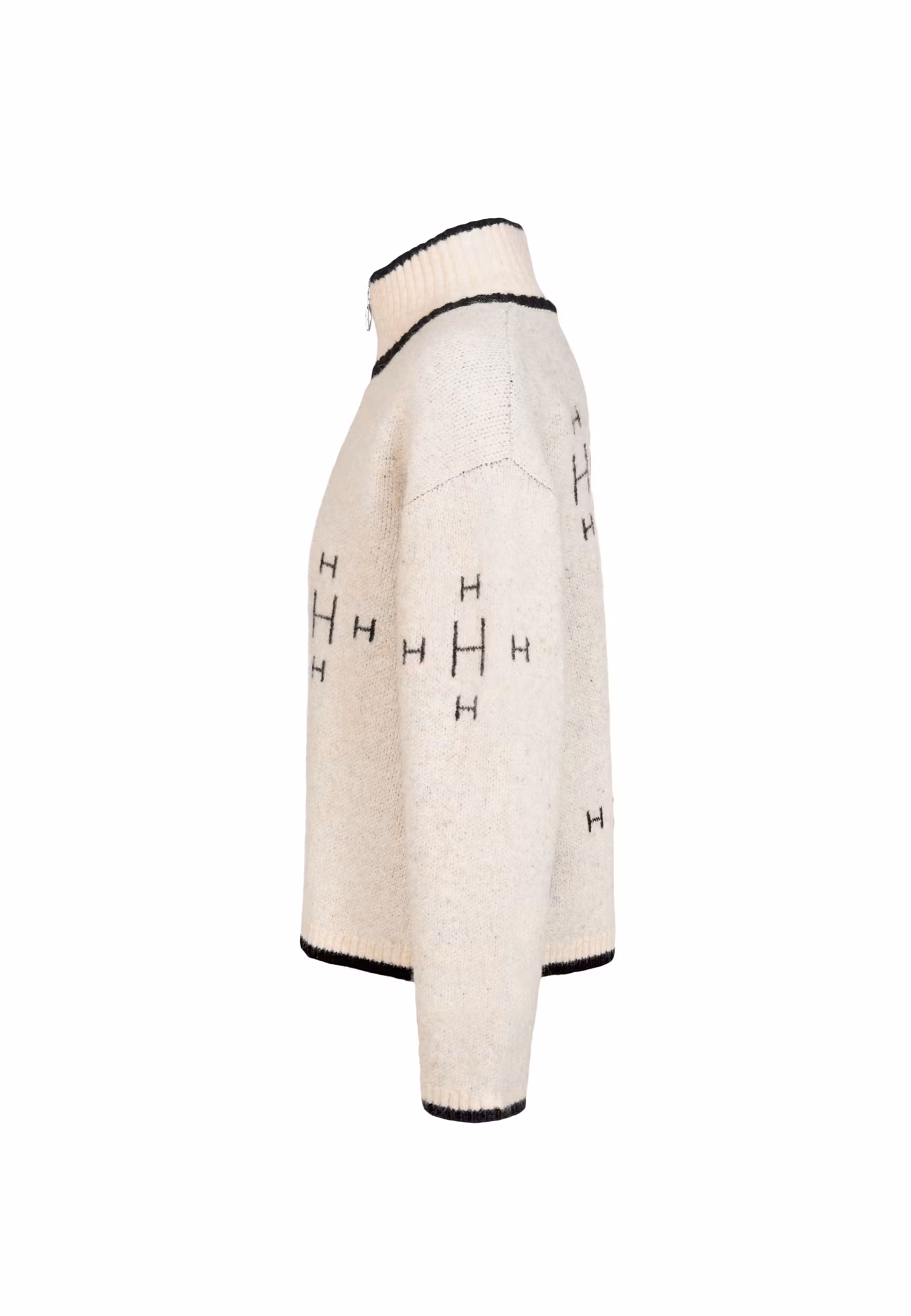 HÉST " IBEN Zip Jacket" , Light Beige Melange