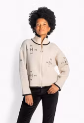 HÉST " IBEN Zip Jacket" , Light Beige Melange
