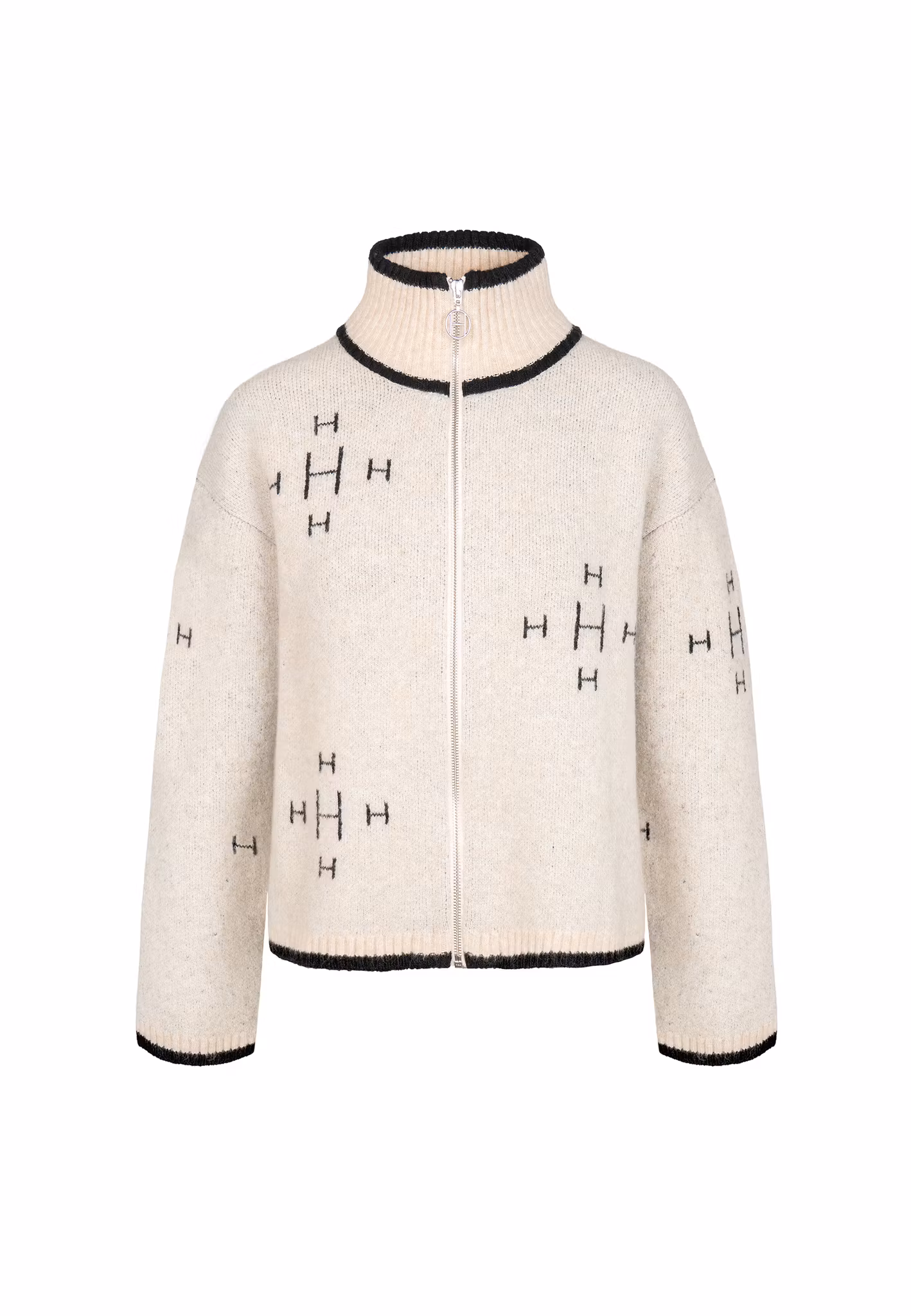 HÉST " IBEN Zip Jacket" , Light Beige Melange