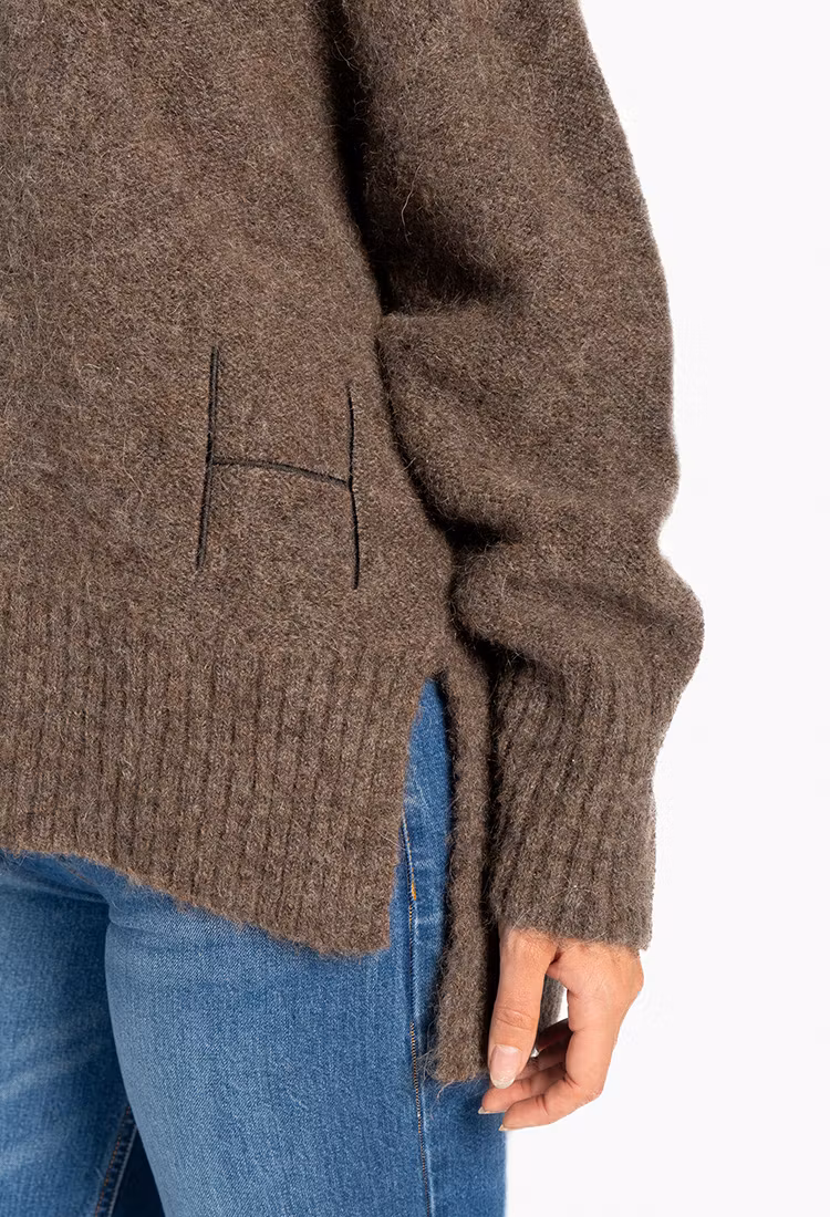HÉST " Noelle Sweater " , Brown