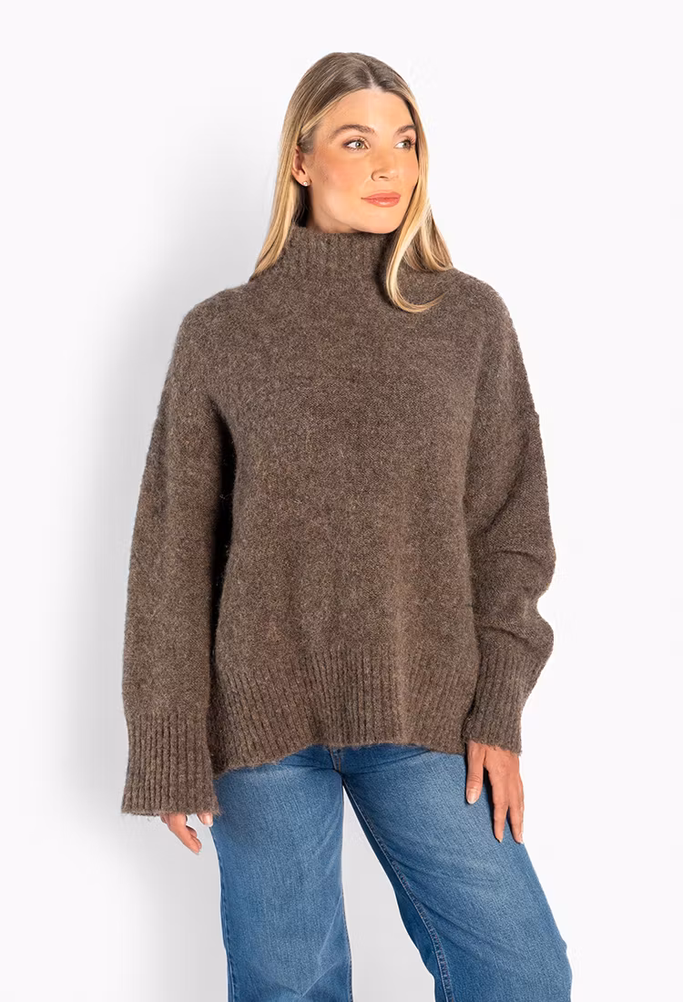 HÉST " Noelle Sweater " , Brown