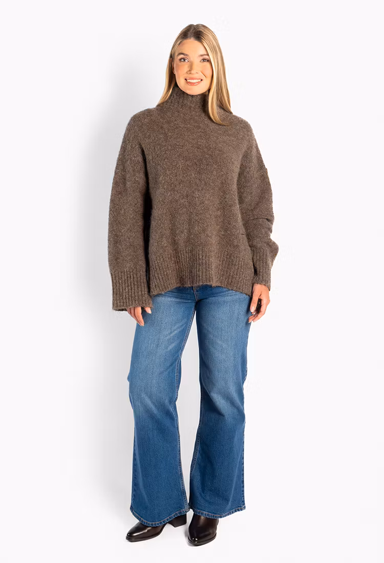 HÉST " Noelle Sweater " , Brown