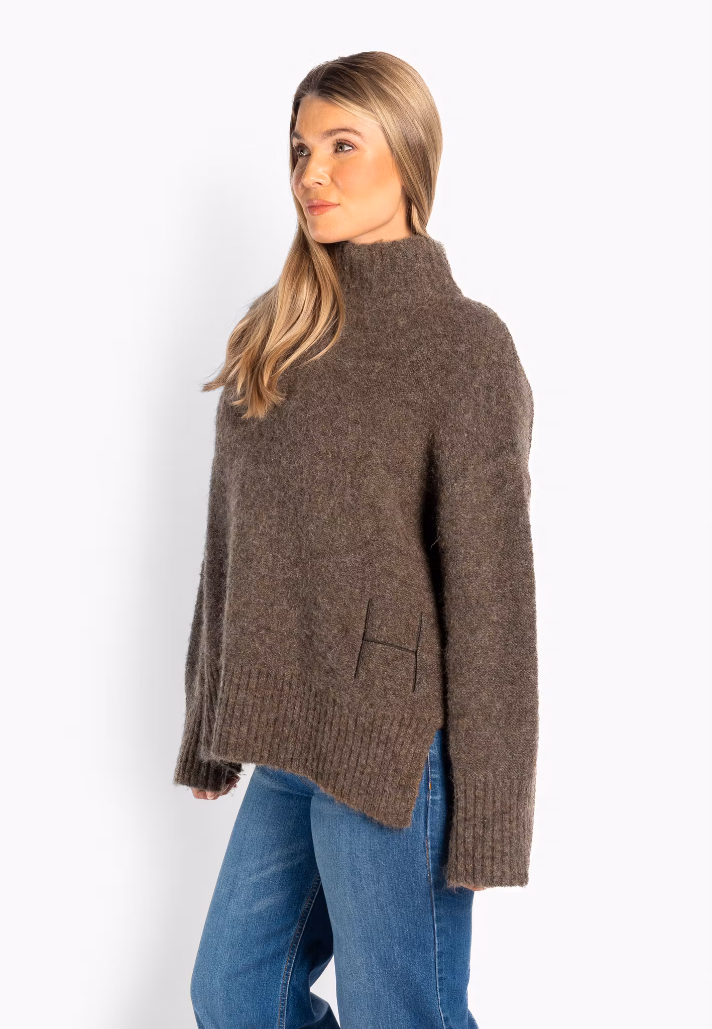 HÉST " Noelle Sweater " , Brown