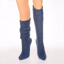 Herr knälång strumpa , Jeans blau