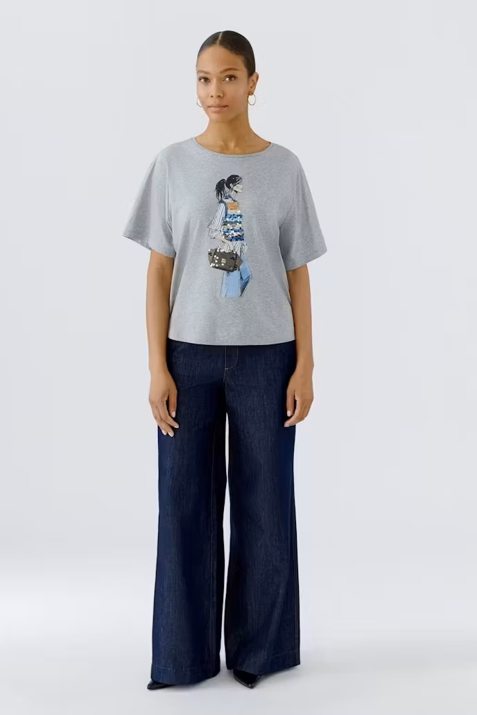 Oui T-shirt " Lola bling " , river stone