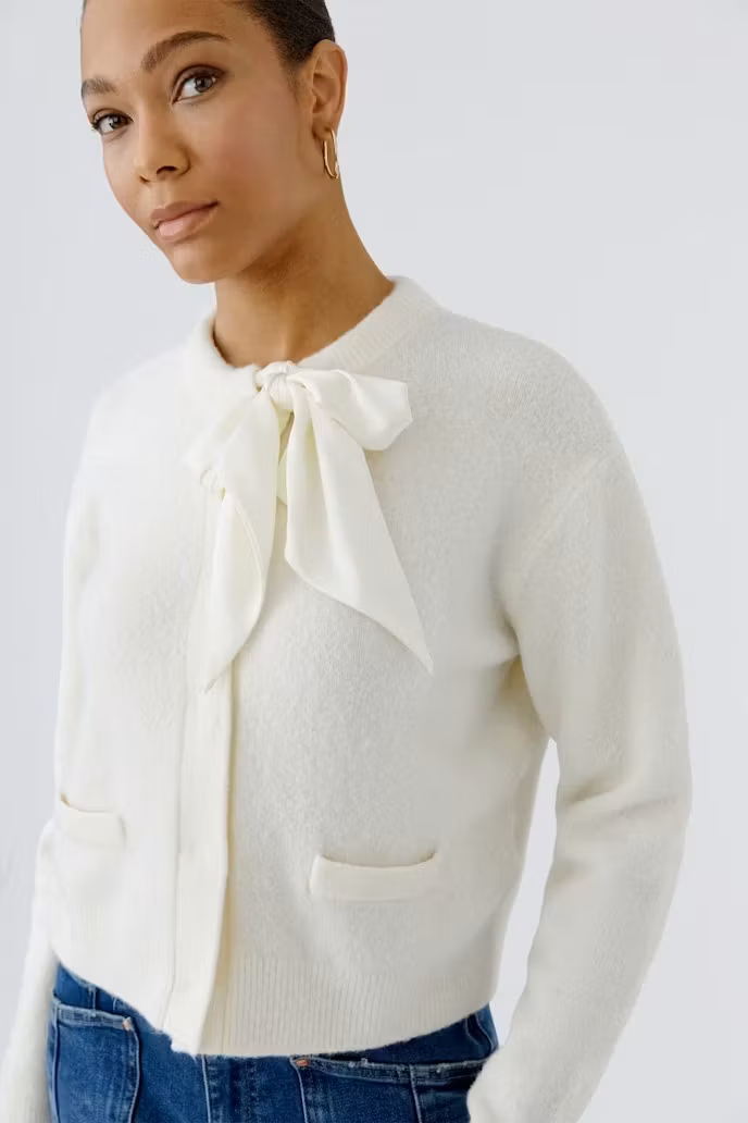 Oui "Knit Jacket " , gardenia