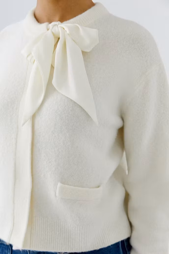 Oui "Knit Jacket " , gardenia