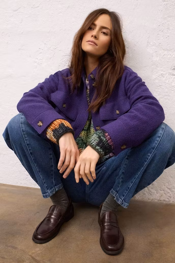 Oui " Overshirt " , ultra violett