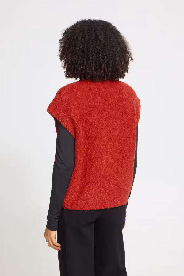 ICHI " Sarisa Waistcoat" , röd