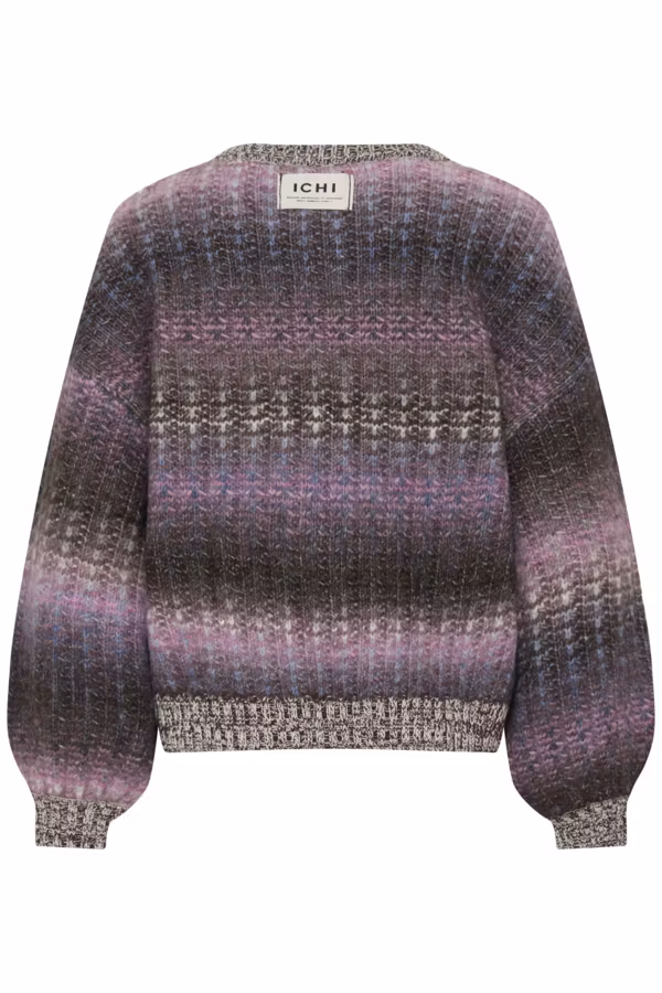ICHI " DASUNTE Pullover" , Pink/BLUE Brown mix