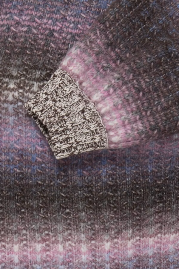 ICHI " DASUNTE Pullover" , Pink/BLUE Brown mix