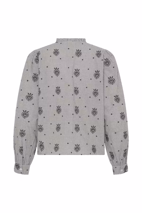 ICHI " Eloza Shirt " , Birch / Dk Blue