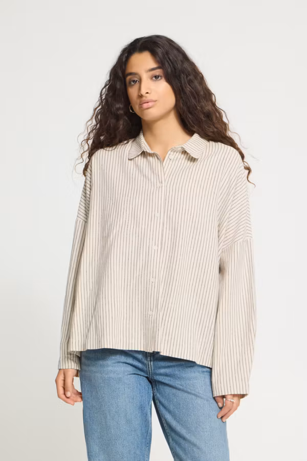 ICHI " Tamanna SH3 " , Birch / Coffee bean stripe