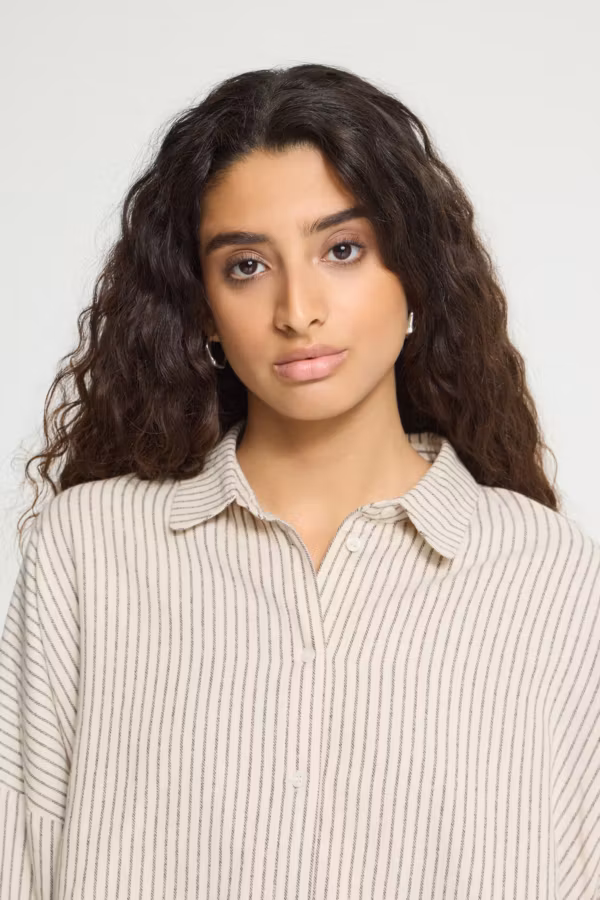ICHI " Tamanna SH3 " , Birch / Coffee bean stripe