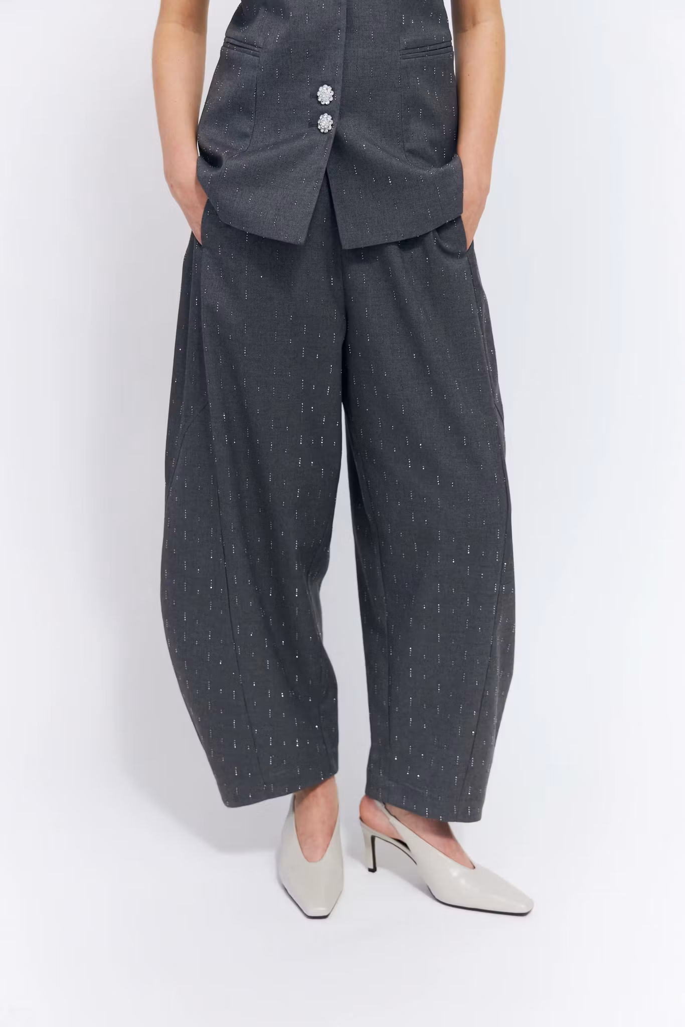 cras " Richaras Pants " , Grey Melange