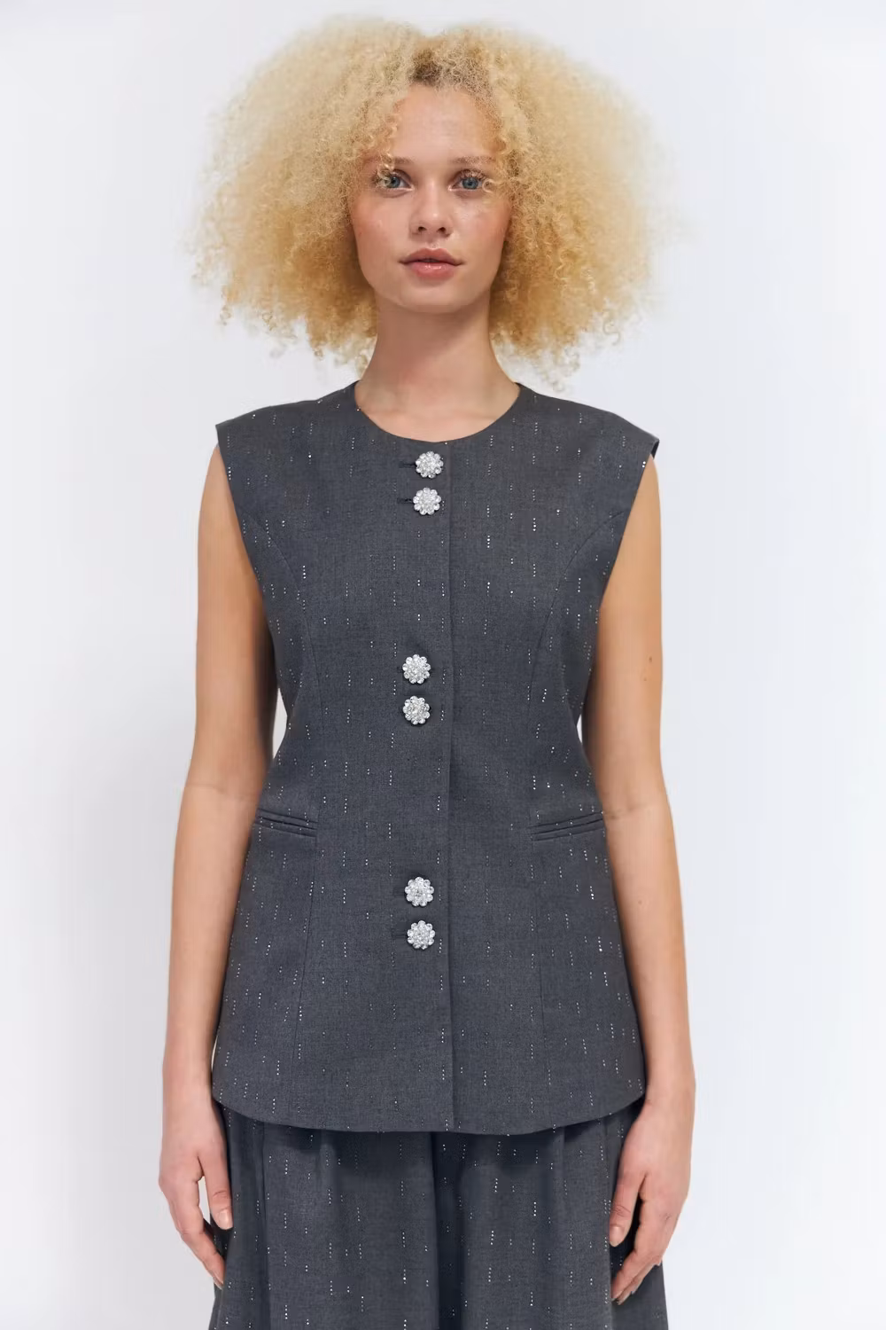 cras " Richaras waistcoat " , Grey melange