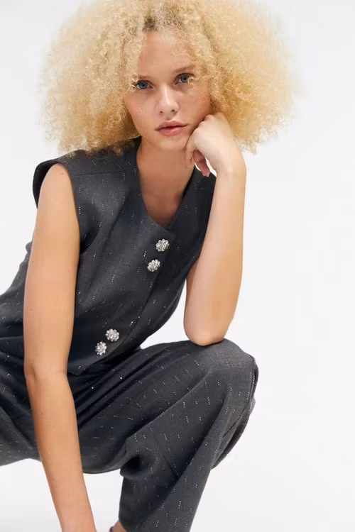 cras " Richaras waistcoat " , Grey melange