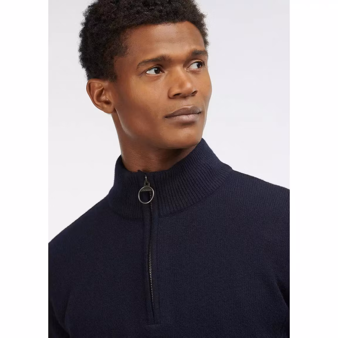 Barbour half zip " Holden " med patches , Navy