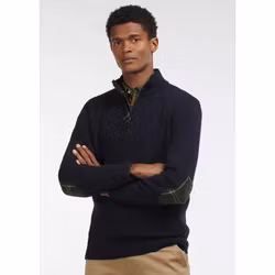 Barbour half zip " Holden " med patches , Navy