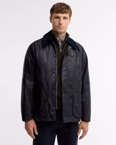 Barbour " Bedale Wax Jacket " , navy