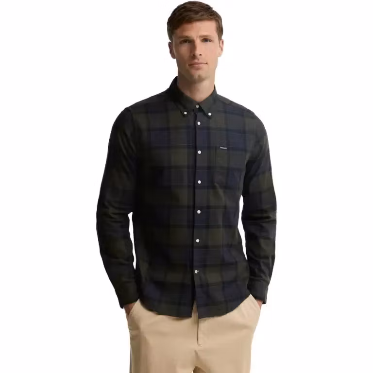 Barbour " Fortrose Tailored Tartan Shirt " , shadow classic tartan