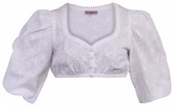 MarJo " Atzesberg " dirndl blus med 3/4 ärm , vit
