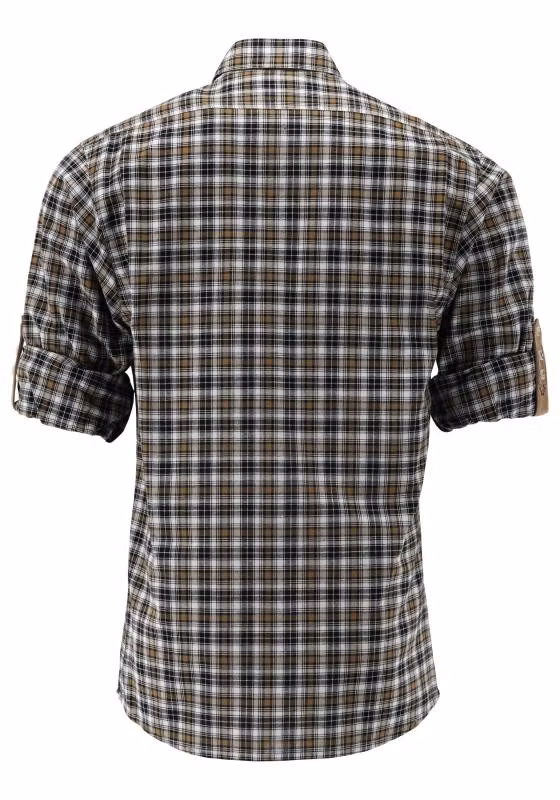 Herrskjorta "dark braun edelweiss" Regular Fit / OT