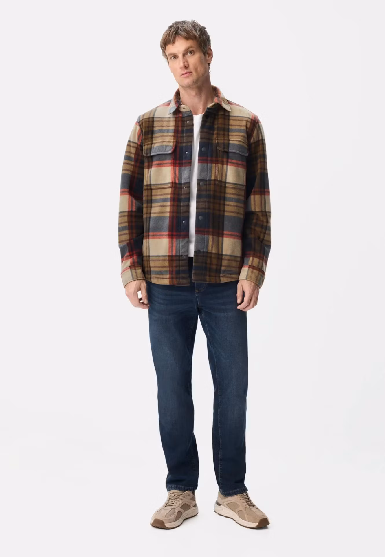 Camel Active Overshirt " rutig fleece" , light brown