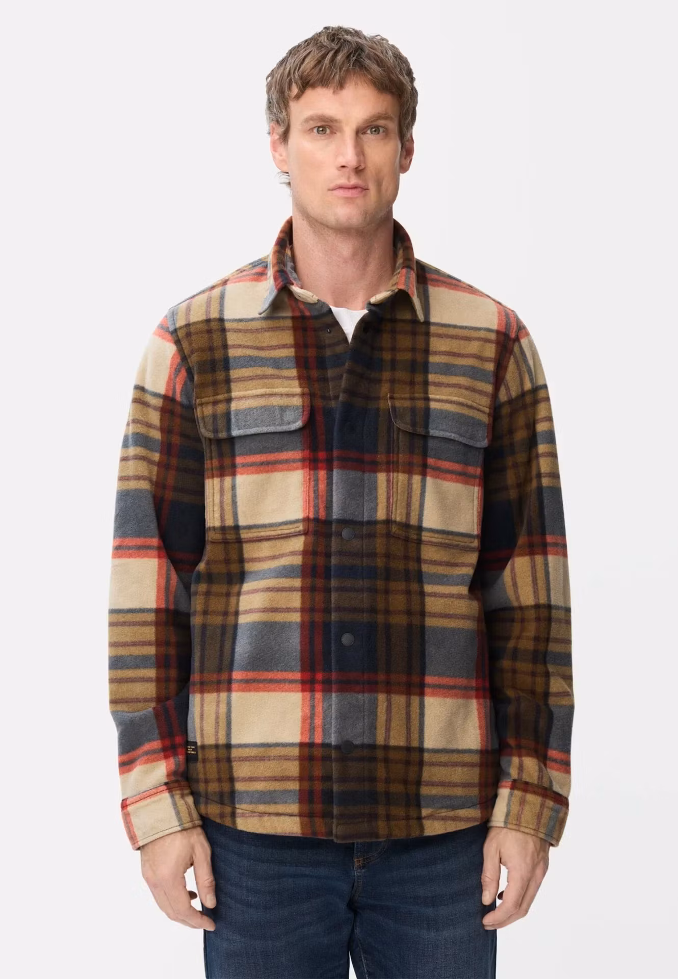 Camel Active Overshirt " rutig fleece" , light brown