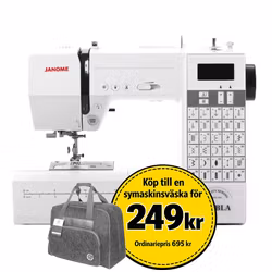 Janome Embla + extra pressarfötter Demoex